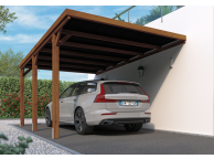 Carport en pin adossable Victor - 16.4 m²