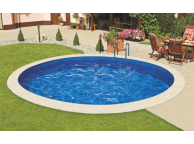 Piscine Ronde Ibiza Acier à enterrer D5x1.5m + Liner Mosaïque  