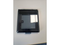 Porte transparente d'afficheur (carré) noir 88x88