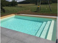 Piscine Bois Luxe Rectangulaire avec Escalier 620x420x130 cm