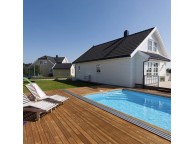 Piscine Bois Luxe Rectangulaire avec escalier d'angle 520x320x131cm