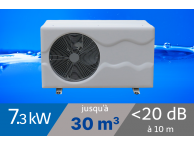 Pompe à chaleur Inverter 5.2 kW pour piscine de 15-30m3 + Bâche de protection