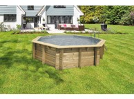 Piscine bois UBBINK OCEA 510x120cm Liner Gris