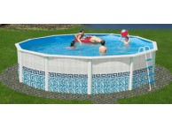 Piscine Ronde MOSAIQUE Acier 460cm x H120cm LEKINGSTORE