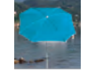 Parasol demi-carré uni Texma MALTA - 100/8 cm - diam 200 cm