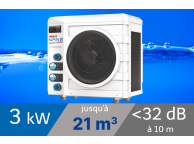 Pompe à chaleur Poolex Nano Action 3 kW pour piscine 10-21 m3