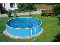 Piscine Acier Ronde Azuro ⌀360x90cm Bleu/Blanc + Skimmfilter