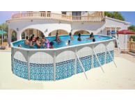 Piscine Allongee MOSAIQUE Acier 550 cm x 366 cm x H 120 cm 