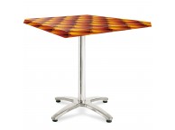 Table Pliante 2 Personnes 70 x 70 x 71 cm Décor Cabaret Orange lekingsore