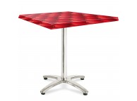 Table Carree 2 Personnes 70 x 70 x 71 cm Décor Cabaret Rouge lekingstore