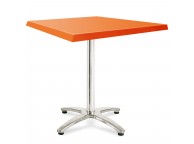 Table Carree 2 Personnes 70 x 70 x 71 cm Décor Kromy Orange lekingstore