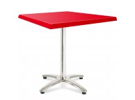 Table Carree 2 Personnes 70 x 70 x 71 cm Décor Kromy Rouge lekingstore