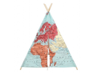 Tipi carte du monde multicolore