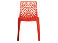 Lot De 4 Chaises GRUVYER Design Orange- LEKINGSTORE