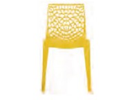Lot De 4 Chaises GRUVYER En Polypropylene Jaune- LEKINGSTORE