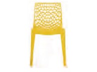 Lot De 4 Chaises GRUVYER En Polypropylene Jaune- LEKINGSTORE