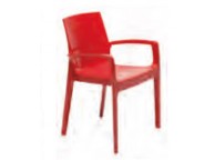 Lot De 4 Chaises CREAM Ultra Lumineux Rouge - LEKINGSTORE