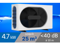 Pompe à chaleur Wega 4.7 kW pour piscine de 25m3