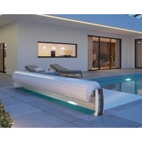 Volet roulant Hors sol électrique BALI pour piscine carrée 420x420 cm