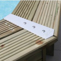 Kit Finition Margelles Alu 8 pièces 135° pour Piscine bois Rectangulaire