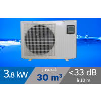 Pompe à chaleur EcoPac 3.8 kW pour piscine de 20-30m3 + bâche de protection