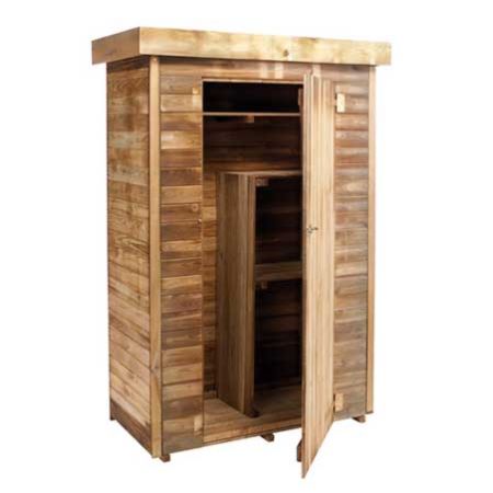 Abri de jardin bois THEO 0.72m² 131x69xh200 cm