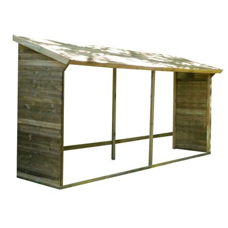 Abri bûches XXL MEMPHIS 10 stères 8.10 m² 410x114xh203 cm