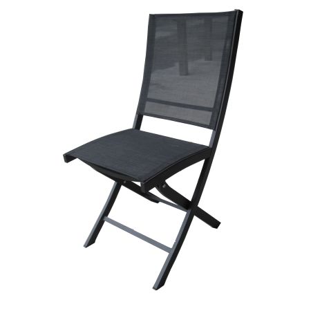Chaise pliante de jardin Bali noir