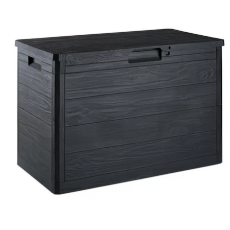 Coffre Jardin Résine WOODY 160L  Anthracite