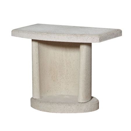 Table pour Barbecue en béton quartz blanc