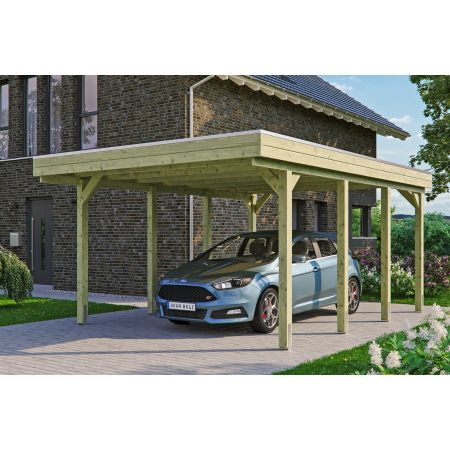 Carport Bois Friesland2 Epaisseur Poteaux 11.5 cm LEKINGSTORE