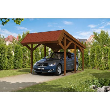 Carport Bois Harz Epaisseur Poteaux 11.5 cm LEKINGSTORE