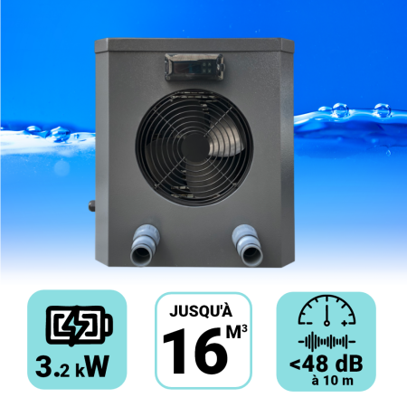 Pompe à chaleur piscine Azuro Mini 3.2 kW pour piscine de 16m3