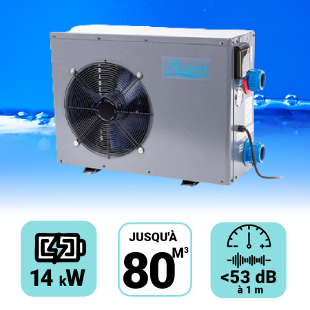 Pompe à chaleur piscine Azuro 14 kW + WiFi pour piscine de 80m3de 80m3