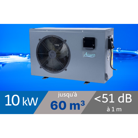 Pompe à chaleur Inverter 10 kW + WiFi pour piscine de 60m3