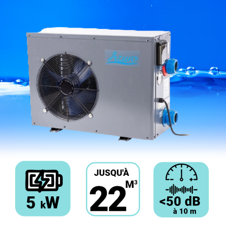 Pompe à chaleur piscine Azuro 5 kW + WiFi pour piscine de 22m3