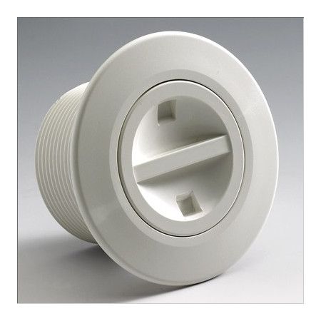 Prise Balai modèle STANDARD en ABS Blanc pour piscines béton 