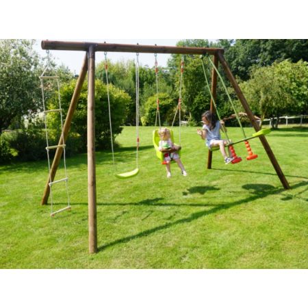 Portique en bois SUZON : 4 agrès L318xl189xH222cm