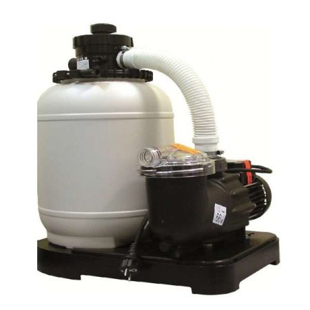Groupe de filtration Monobloc D300 mm - 4m3/h- vanne 4 voies 1"1/4 pour piscine hors-sol