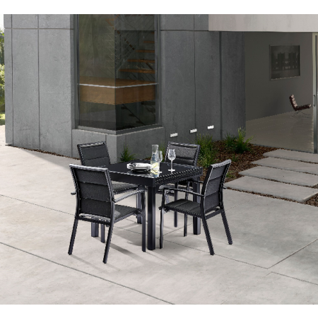 Ensemble de Jardin Noir MODULO 4 Personnes 