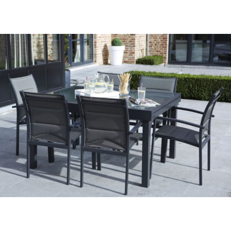 Ensemble De Jardin MODULO 6 Places Gris
