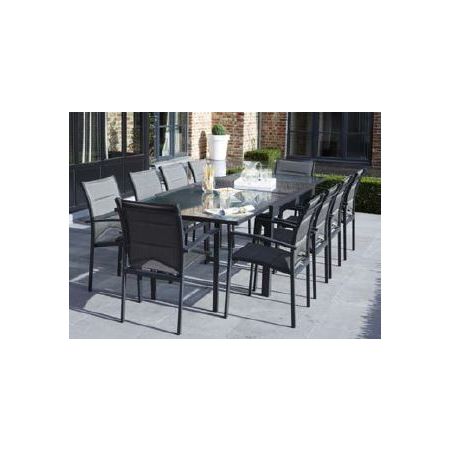 Ensemble De Jardin MODULO 6/10 Places Gris - LEKINGSTORE