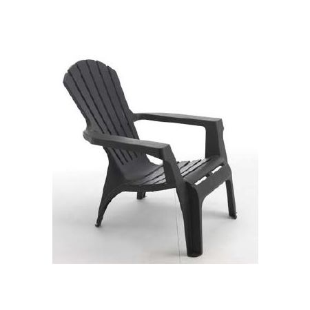 Fauteuil de Jardin ADIRONDACK Anthracite - LEKINGSTORE