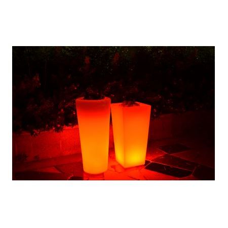 Pot de Fleur Rond Lumineux 30 x 42 x 92 cm
