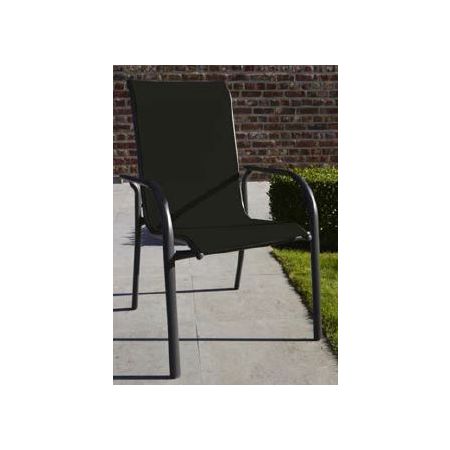 Fauteuil de Jardin avec Accoudoir BLACK GARDEN Noir - LEKINGSTORE