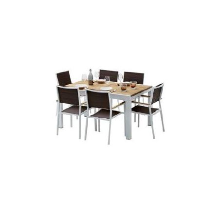 Ensemble De Jardin 6 Places BALI TECK - LEKINGSTORE