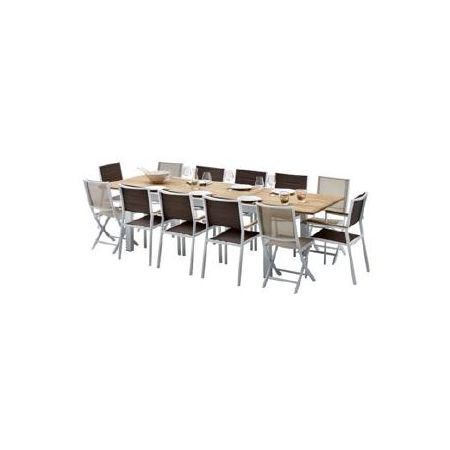 Ensemble De Jardin 8/12 Places BALI TECK - LEKINGSTORE