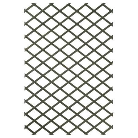 Treillage extensible en bois coloré vert 100 x 200 cm