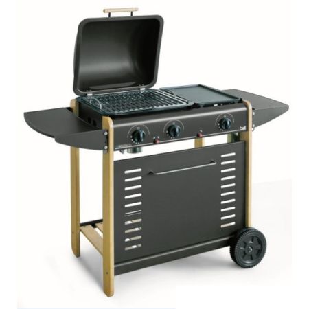 Barbecue A Gaz Et Pierre Lavique Berna L76 x P43 x H83 cm