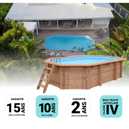 Piscine bois Super Lucci avec Escalier 